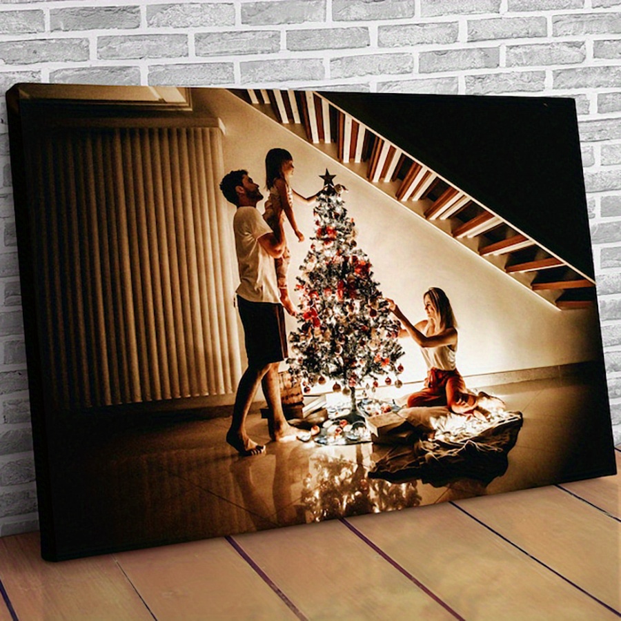 2D Flat-1 Customizable Canvas Poster - Personalized Couple & Family Photo Art Print, Romantic Dinner Scene with Wine Glasses, Ideal for Home Decor, Bedroom, Valentine'S Day, Christmas, Halloween, Easter, Thanksgiving, Romantic Dinner Decor | Romantic Dinner Scene | Detailed Print Quality, Romantic Room Decor - Image 16