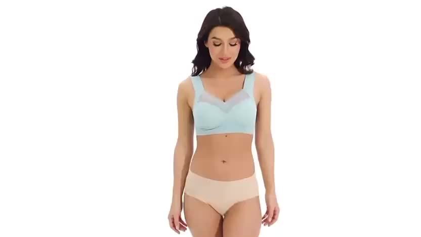 Solid Color Sexy No Steel Ring Women'S Underwear Comfortable Breathable Gathered Vest Bra Underwear - Image 11