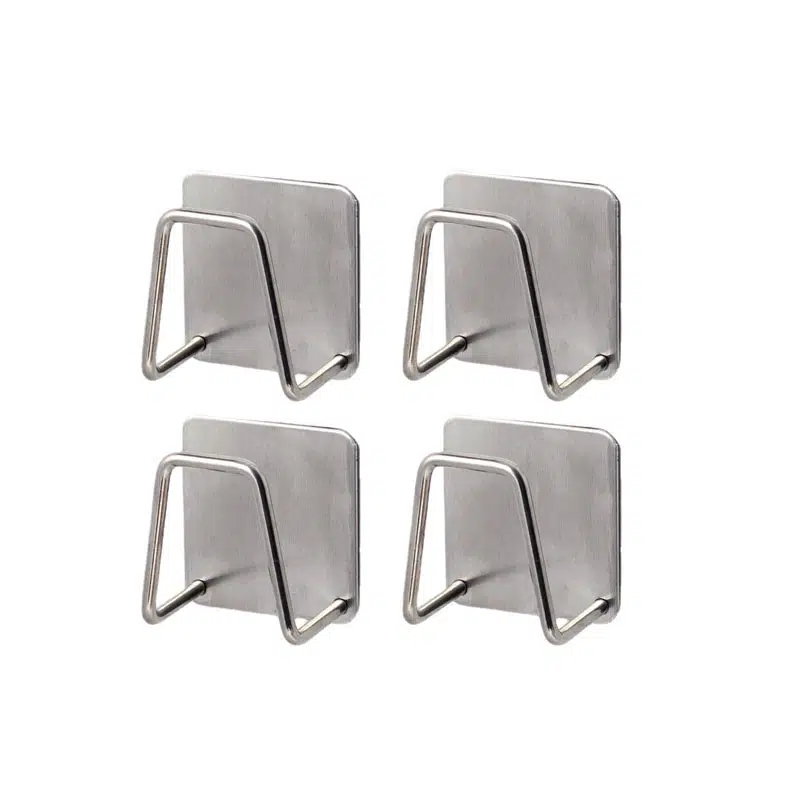 1pc/2pcs No Punching Sponge Drain Holder, Wall Mount Sponge Rack, Stainless Steel Sink Drain Rack, Steel Ball Sink Cover Storage Rack