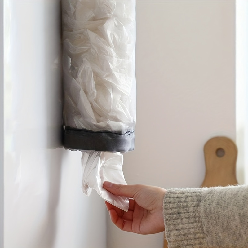 Under-Cabinet Kitchen Trash Bag Organizer - Open Storage Design, Durable Plastic with Secure Mounting, Space-Saving Garbage Bag Holder for Countertop Clutter Reduction, Sleek Storage Solution | Sturdy Mounting System