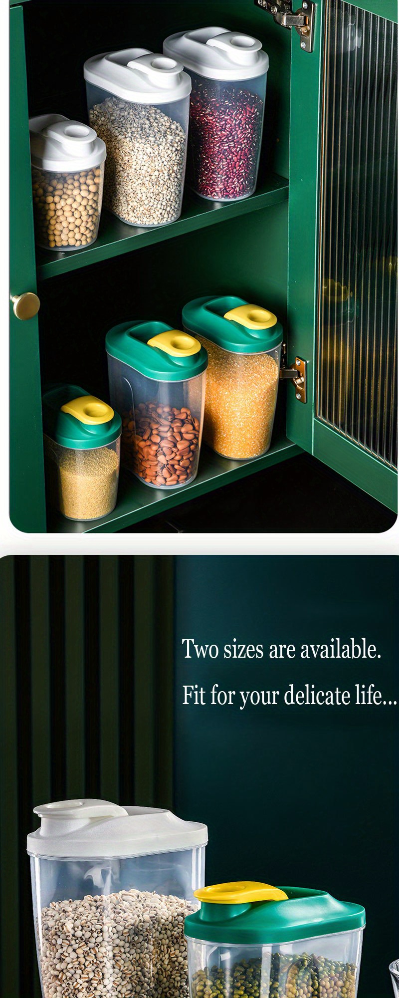 Home Sealing Jar Cereal Storage Box Living Room Nut Biscuit Whole Grain Plastic Container