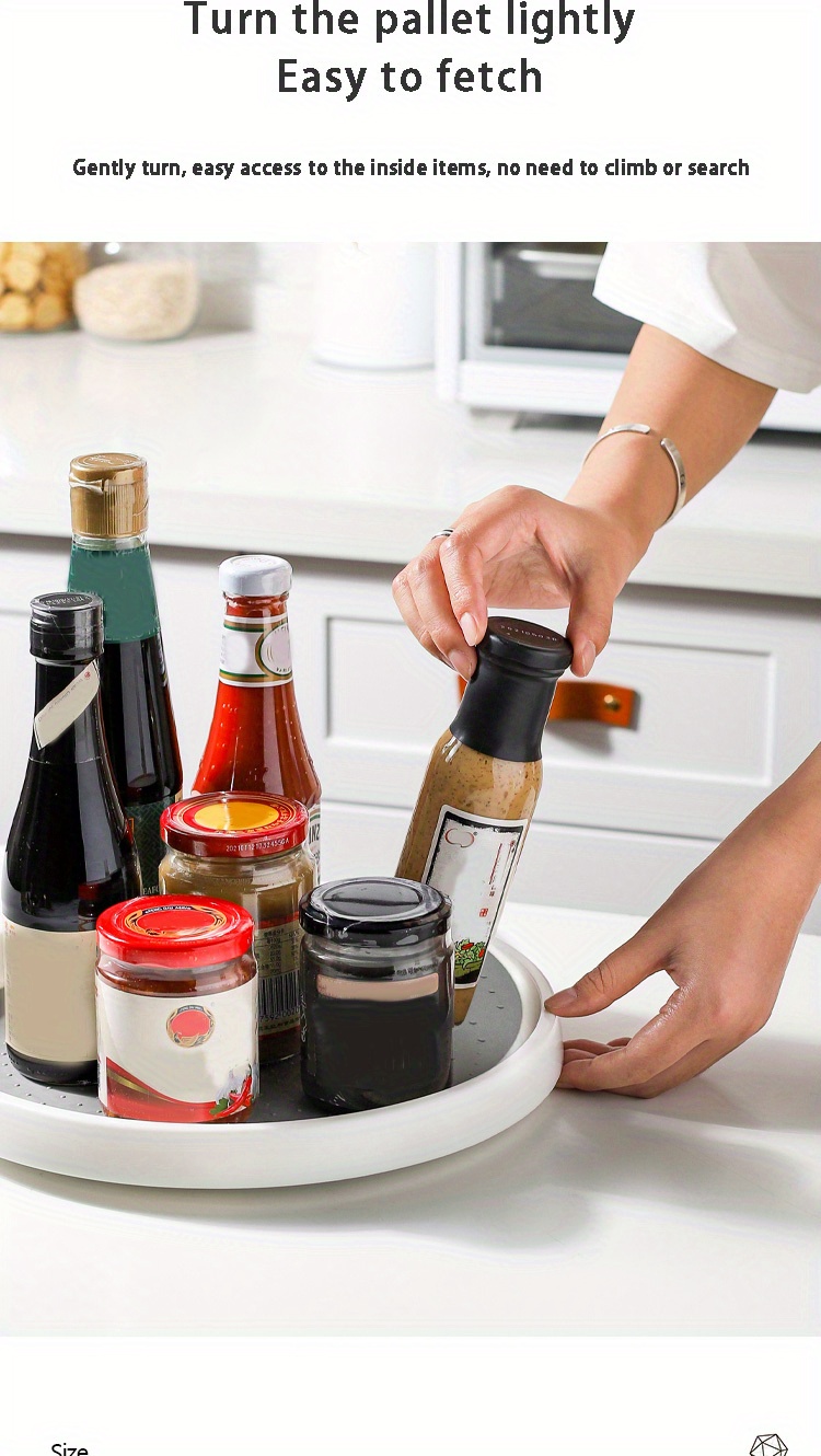 Set of 1 Or 2 Lazy Susan Organizers, 25.4 cm in Size, Featuring a Non-Slip Turntable Rack Suitable for Organizing And Storing Items in Cabinets, Pantries, Kitchens, Refrigerators, Bathroom Vanities, And Under Sinks, As Well As for Rotating Spice Racks And Other Kitchen Accessories.