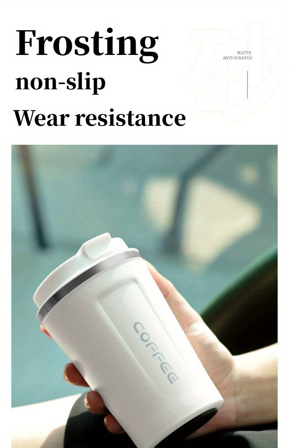1pc Coffee Mug, Insulation And Cold Insulation Portable European High-end Exquisite Latte Cup For Men And Women, High-end Sense Portable Cup