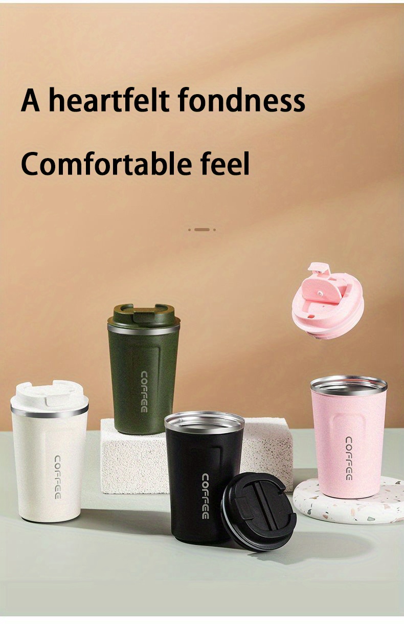 1pc Coffee Mug, Insulation And Cold Insulation Portable European High-end Exquisite Latte Cup For Men And Women, High-end Sense Portable Cup