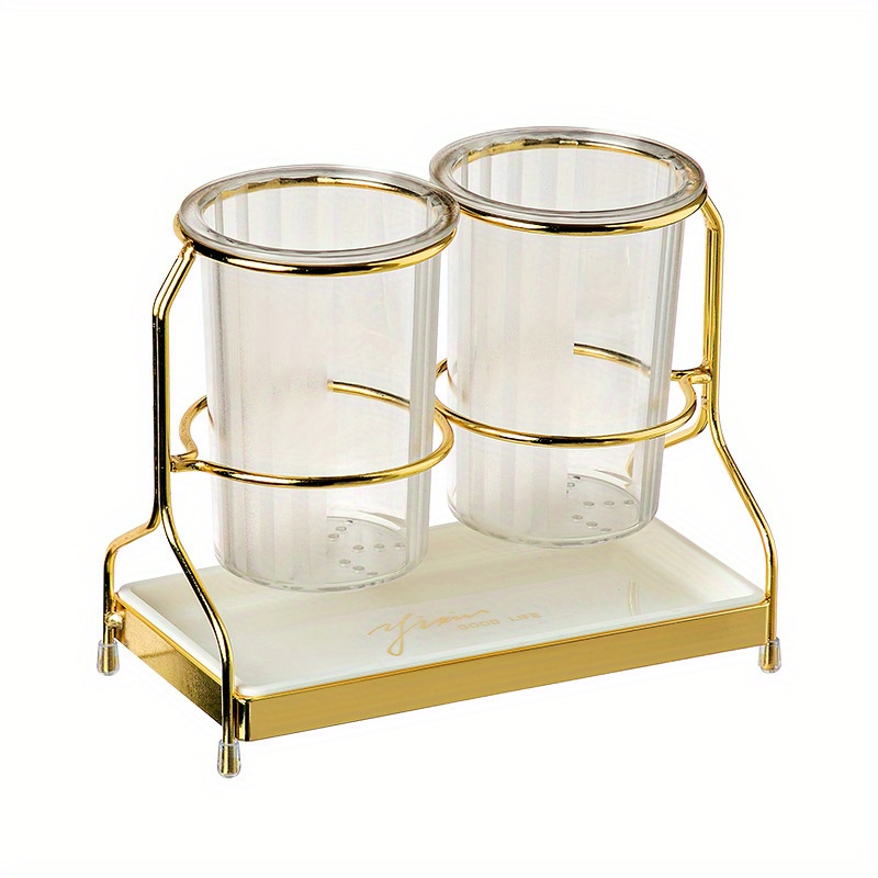 Luxury Metal & Plastic Cutlery Holder, Wall-Mounted Kitchen Utensil Caddy, Non-Food Contact, Modern Drainage Storage Rack for Knives, Forks, Spoons, Chopsticks Basket - Image 7