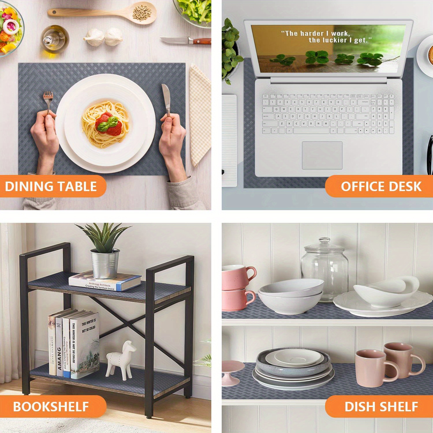 1pc Herringbone Pattern Non-Slip Refrigerator Liner – Moisture-Proof and Anti-Slip Vinyl Drawer Mat for Kitchen Storage, Easy to Clean, Durable Protection, Kitchen Organization | Textured Surface Mat | Durable Vinyl Material, Kitchen Liners And Tiers