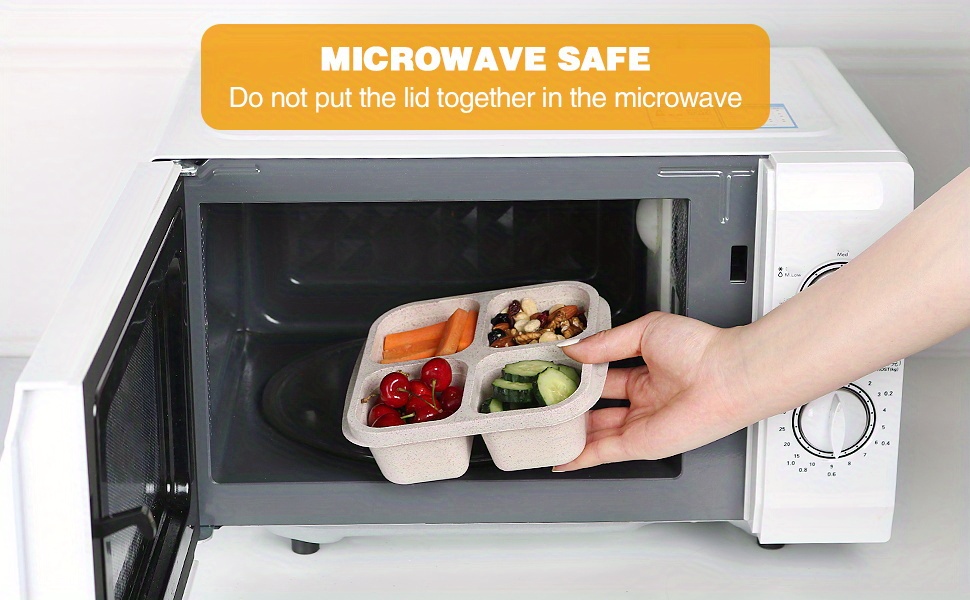 1pc Square Lunch Box with Transparent Lids - 4-Compartment Bento Container, Dishwasher & Microwave Safe, Space-Saving Meal Prep Organizer for Office, School, Travel - Ideal for Portion Control & Leftovers Storage, Lunch Accessories