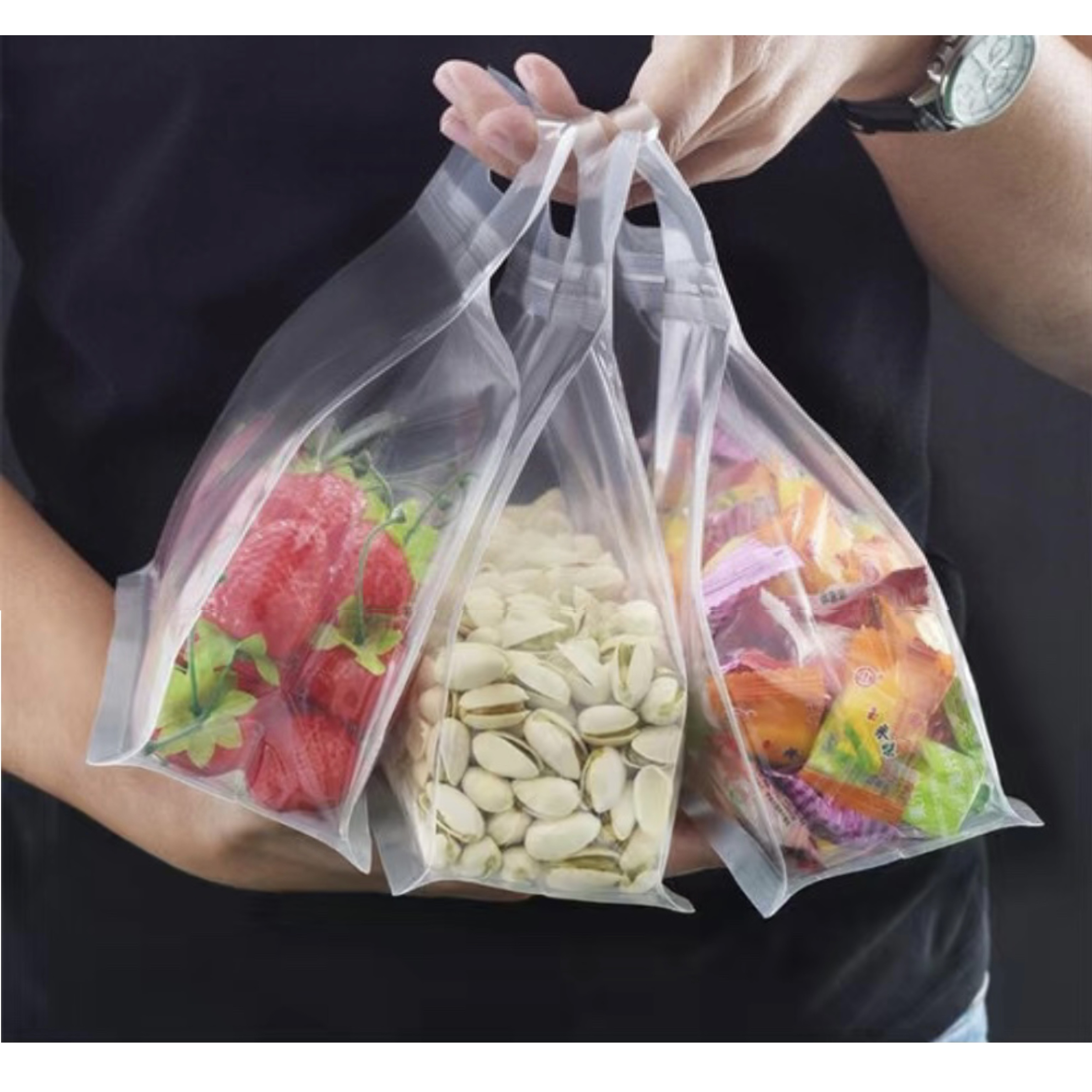 5pcs Reusable Silicone Leakproof Food Storage Bag for Nut Grain Vegetable Fruit And Snack, Kitchen Organizer, Storage Containers for Travel