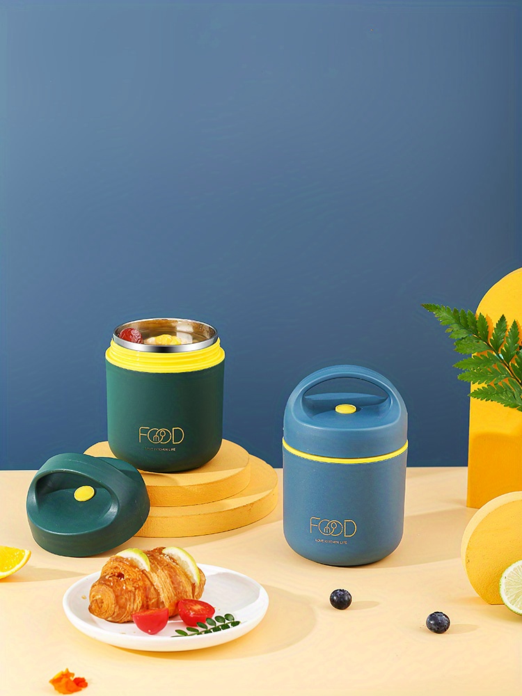 1pc, Stainless Steel Thermal Lunch Box for School, Office, and Travel - Keep Food Warm or Cold for Hours - Perfect for Soup, Porridge, and More - Kitchen Gadget and Accessory