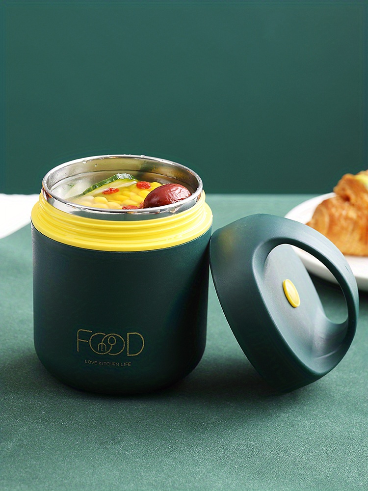 1pc, Stainless Steel Thermal Lunch Box for School, Office, and Travel - Keep Food Warm or Cold for Hours - Perfect for Soup, Porridge, and More - Kitchen Gadget and Accessory