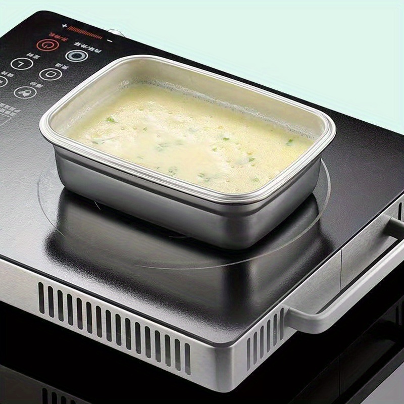 1pc Leakproof Stainless Steel Lunch Box - Durable, Reusable, Microwave Safe, Perfect for Teens and Workers - 550ml/850ml/1350ml Capacity