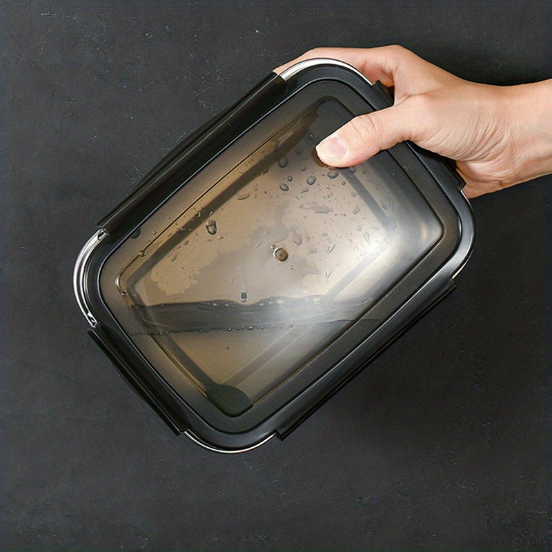 1pc Leakproof Stainless Steel Lunch Box - Durable, Reusable, Microwave Safe, Perfect for Teens and Workers - 550ml/850ml/1350ml Capacity