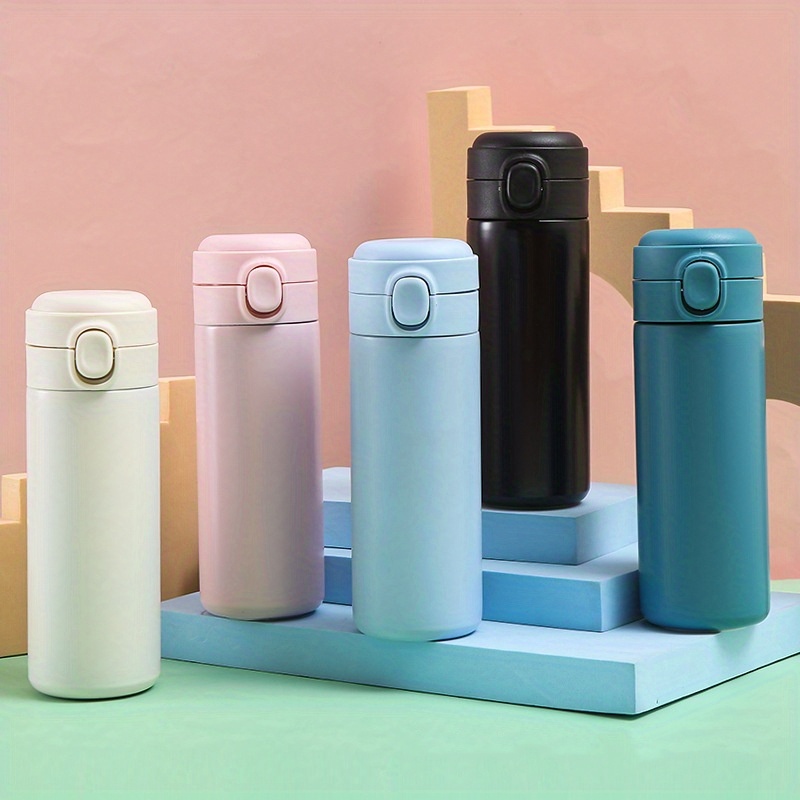 Stainless Steel Insulated Cup - Hand Wash Only, Reusable, Multipurpose, No Electricity Needed, Portable Bouncing Cup for Male Students, Japanese Harajuku Style