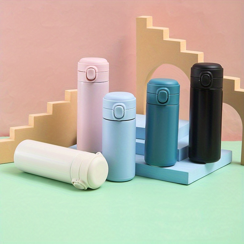 Stainless Steel Insulated Cup - Hand Wash Only, Reusable, Multipurpose, No Electricity Needed, Portable Bouncing Cup for Male Students, Japanese Harajuku Style