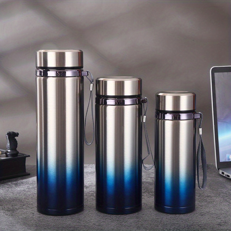 1pc, Gradient Color Vacuum Flask, 304 Stainless Steel Insulated Water Bottles, Travel Thermal Cups, For Hot And Cold Beverages, Summer Winter Drinkware, Gifts