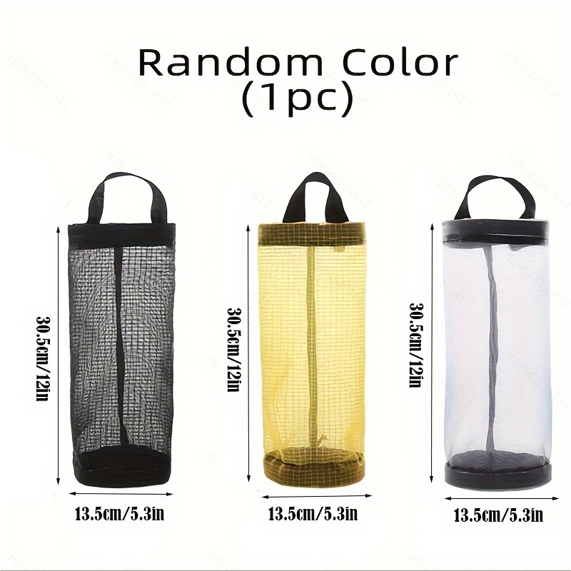 Wall-Mounted Storage Bag for Kitchen Trash Bags, Round Miscellaneous Storage Bag, Hanging Organizer for Behind The Door.