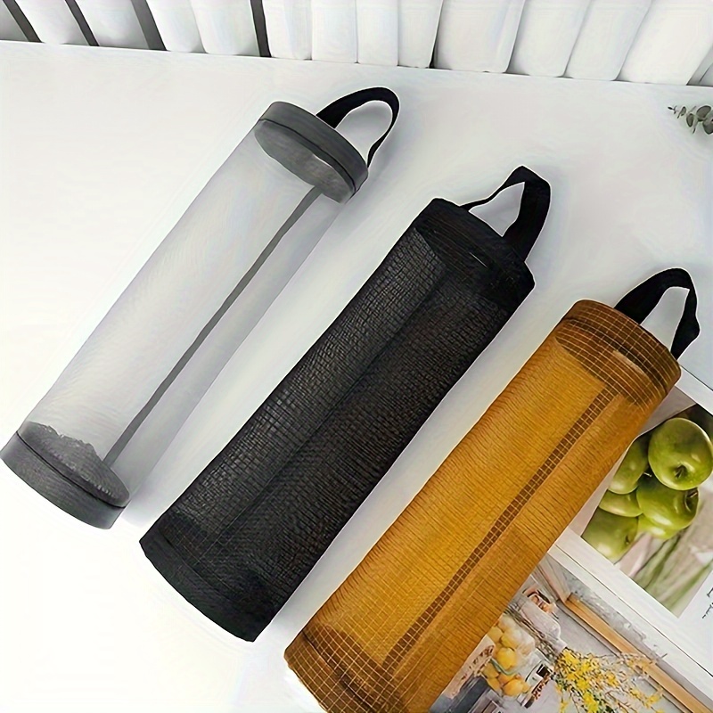 Wall-Mounted Storage Bag for Kitchen Trash Bags, Round Miscellaneous Storage Bag, Hanging Organizer for Behind The Door.
