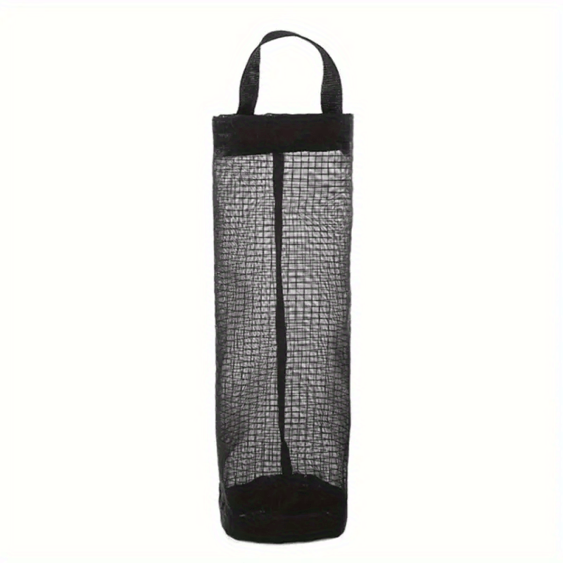1pc Foldable Mesh Grocery Bag Holder, Breathable Plastic Bag Dispenser, Kitchen Garbage Bag Organizer with Hanging Storage - Image 3