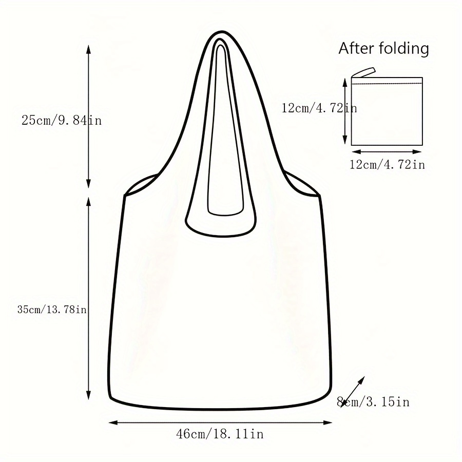 High-Quality Reusable Grocery Bags for Women,Foldable & Washable Polyester Shopping Bag with Shoulder Strap, 46.0X35.0cm Large Capacity Tote Bags, Perfect for Travel, Picnics, And Outdoor Activities
