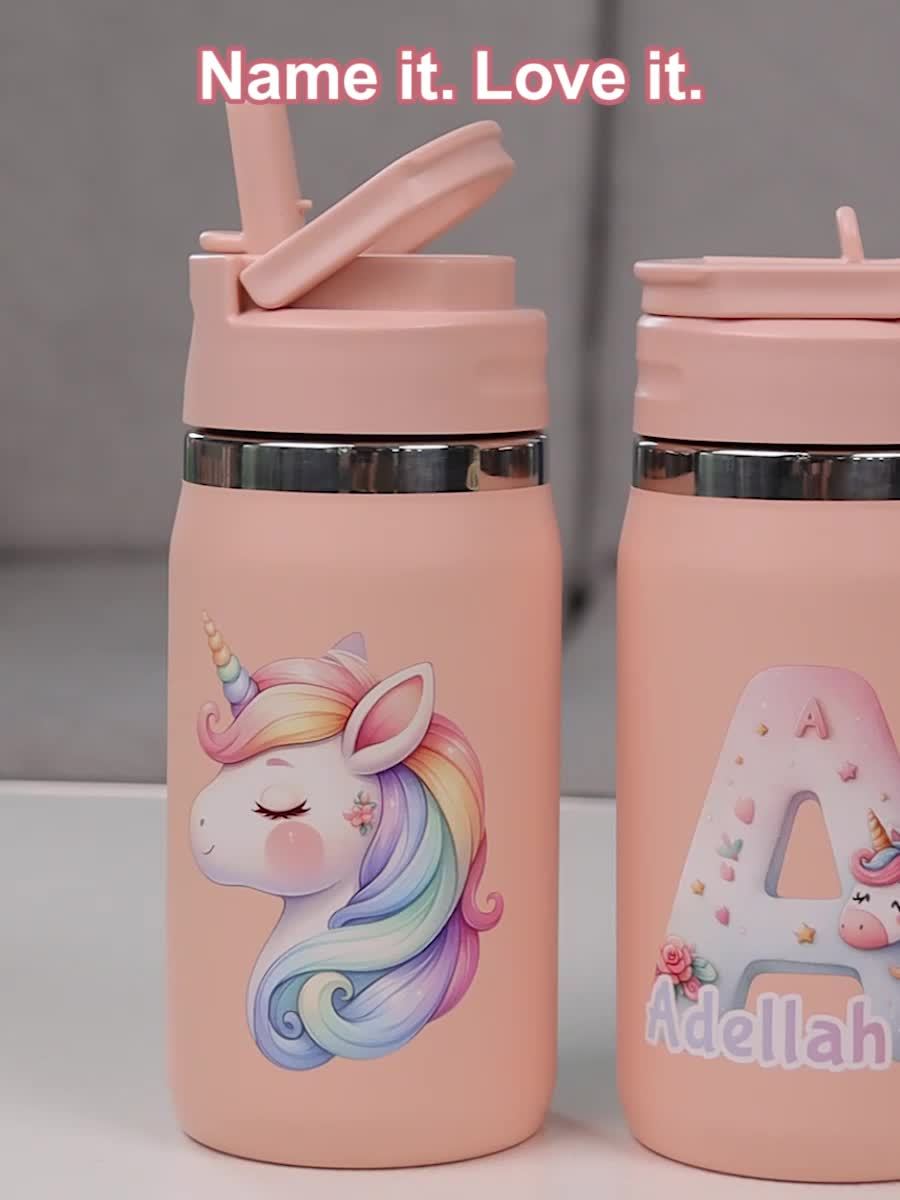 1-pack, Custom 12oz Double-Wall Stainless Steel Insulated Insulated Bottle Bottle with 3D Printed Unicorn Design for Back-to-School Season Gift - Image 21