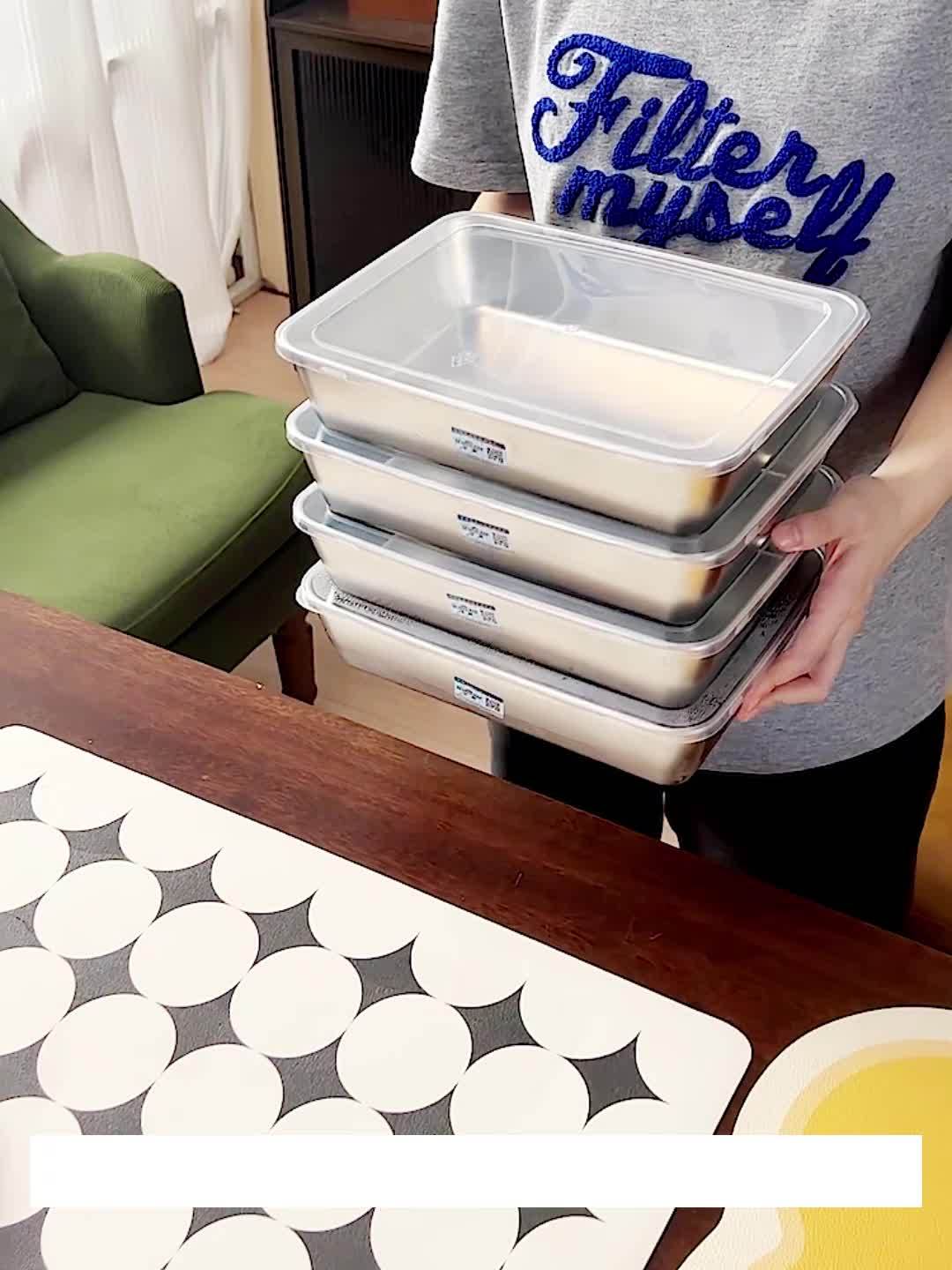 2/3 Sets of Leak-Proof Stainless Steel Food Storage Containers - BPA Free, Reusable and Stackable, Durable Airtight Kitchen Fruit, Meat, Vegetable Storage Containers - Easy to Clean, Modern Design, Perfect for Dining Room, Refrigerator, Freezer Meal Preparation - Image 13