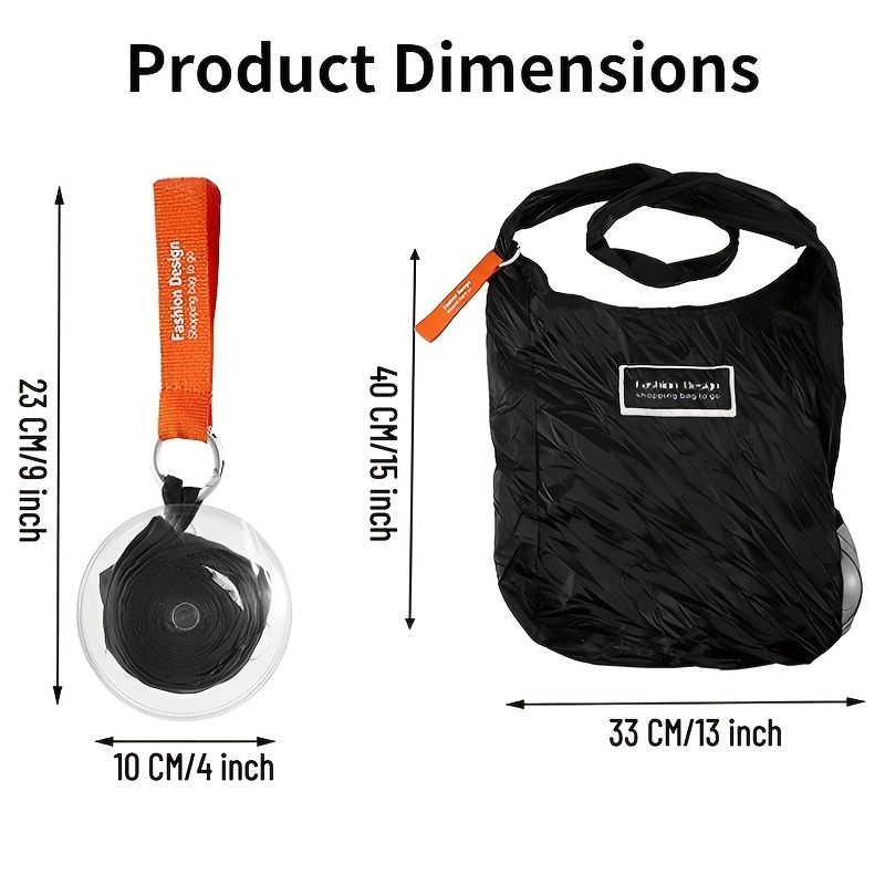 1pc Disc Portable Shopping Bag, Disc Shopping Bag, Portable Tote Pouch Clips Folding Shopping Shoudler Bag, Lightweight, Space-saving, Reusable Grocery Bags