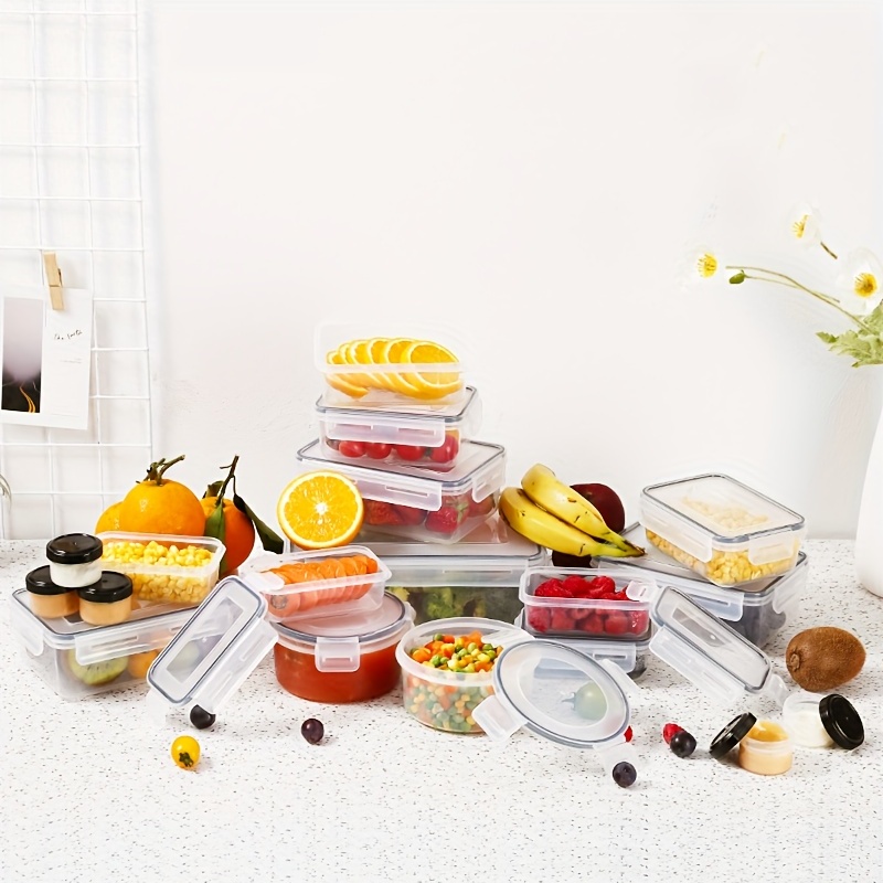 18 Pack Food Storage Containers With Airtight Lids: Leak-Proof Plastic Containers For Kitchen Organization, Meal Prep, Lunch Containers Organization