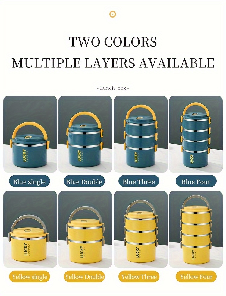 1 set of stainless steel reusable lunch box with lunch bag and utensils, large capacity portable thermos container suitable for school, picnics, camping, students, workers, and kitchen use,back to school