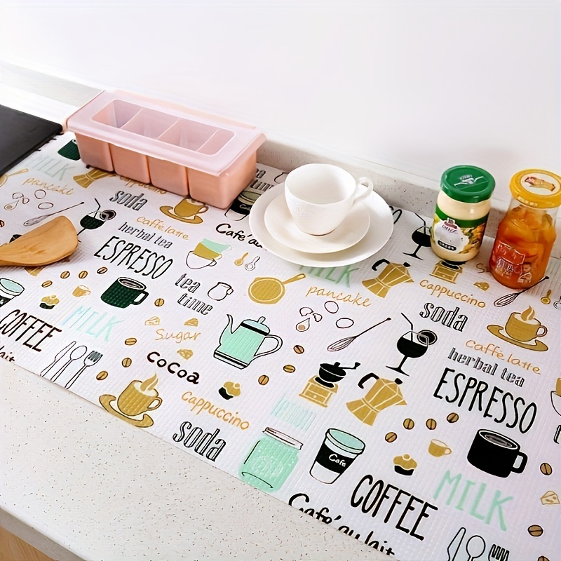 1 Roll of Multifunctional Drawer Liners with Cute Cartoon Print, Non-Stick Drawer Paper Suitable for Wardrobes and Shoe Racks