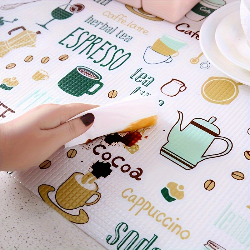 1 Roll of Multifunctional Drawer Liners with Cute Cartoon Print, Non-Stick Drawer Paper Suitable for Wardrobes and Shoe Racks