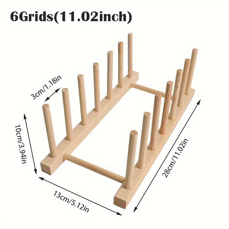 1pc Wooden Plate Racks Dish Stand Holder, Kitchen Storage Cabinet Organizer For Dish/Plate/Bowl/Cup/Pot Lid/Cutting Board, Drain Rack For Kitchen Utensils, Kitchen Cabinet Organizer, Kitchen Organizer