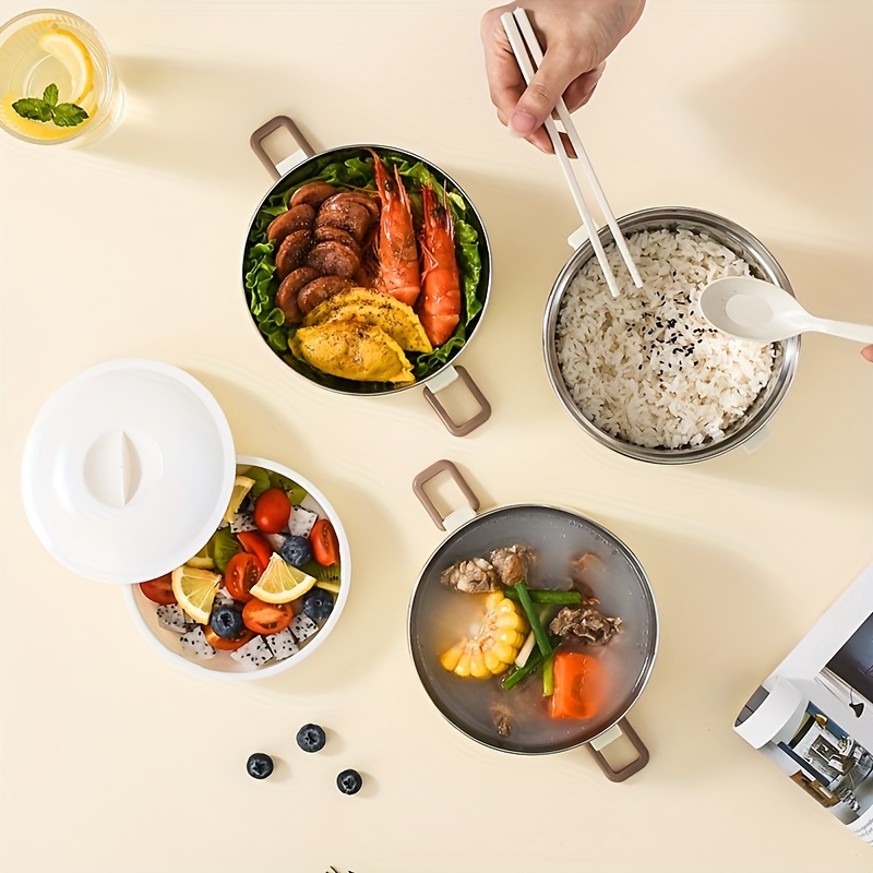 1pc Lucky Charm Stainless Steel Lunch Box Set with Insulated Tote Bag - Durable, BPA-Free, Perfect for School, Camping, and Work - Ideal for Students and Workers - Back to School Essentials, School Lunch Bag | Stylish Lunch Bag | Insulated Lunch Bag, Lunch Bag