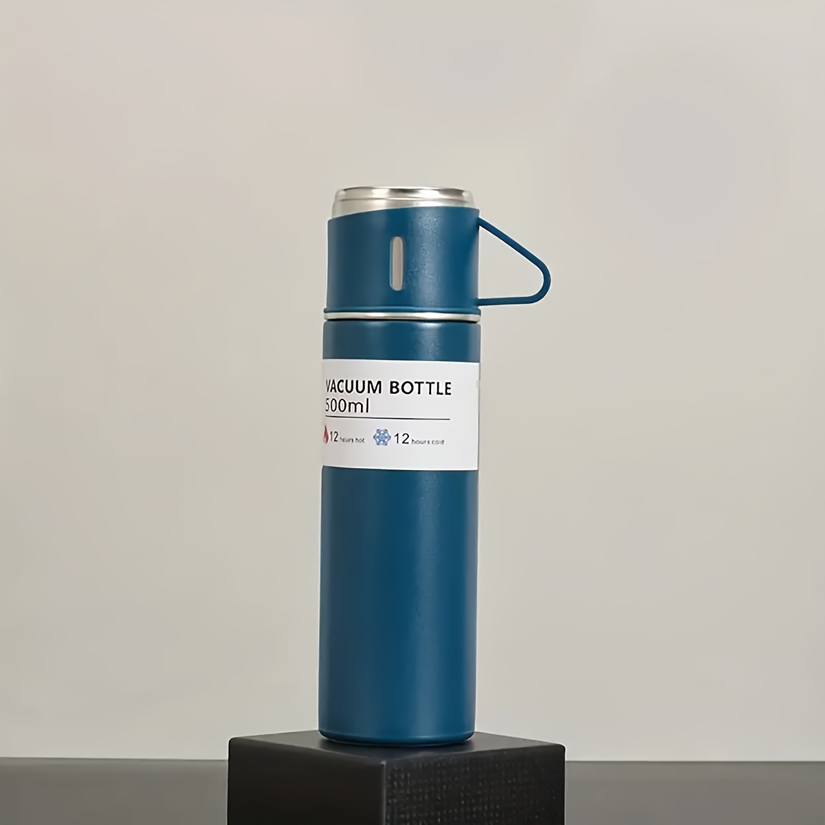 1pc 500ml/16.9oz Stainless Steel Insulation Water Cup With/Without 2Cup Lids, Double Layered Leakproof Water Bottle, Suitable ForMountaineering, Cycling, Camping, Birthday Gifts