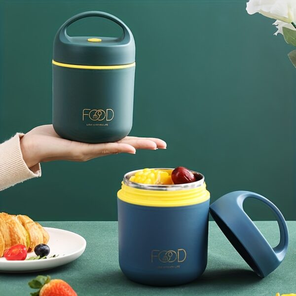 1pc, Stainless Steel Thermal Lunch Box for School, Office, and Travel - Keep Food Warm or Cold for Hours - Perfect for Soup, Porridge, and More - Kitchen Gadget and Accessory