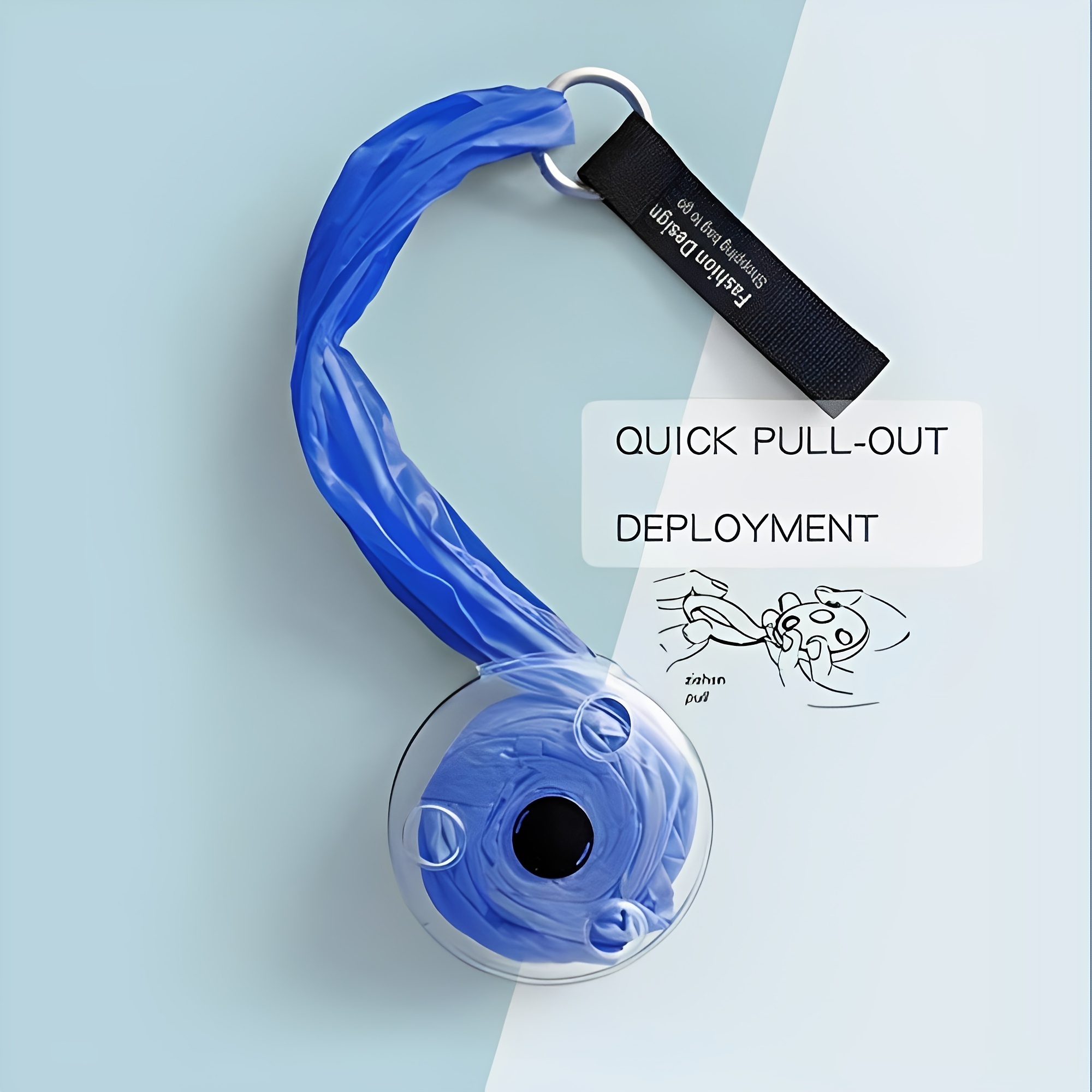 1pc Disc Portable Shopping Bag, Disc Shopping Bag, Portable Tote Pouch Clips Folding Shopping Shoudler Bag, Lightweight, Space-saving, Reusable Grocery Bags