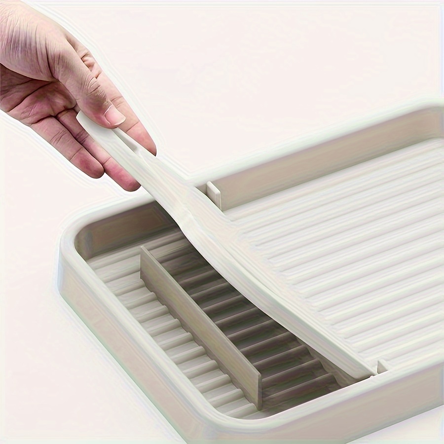 1pc Multifunctional Kitchen Organizer - Foldable Plastic Pot Lid & Utensil Holder, Wall-Mounted Storage Rack for Spoons, Shovels, and Cooking Tools, Space-Saving Countertop or Sink Caddy, Portable Sink Caddy | Foldable Design | Durable Plastic, Kitchen Organizers And Storage