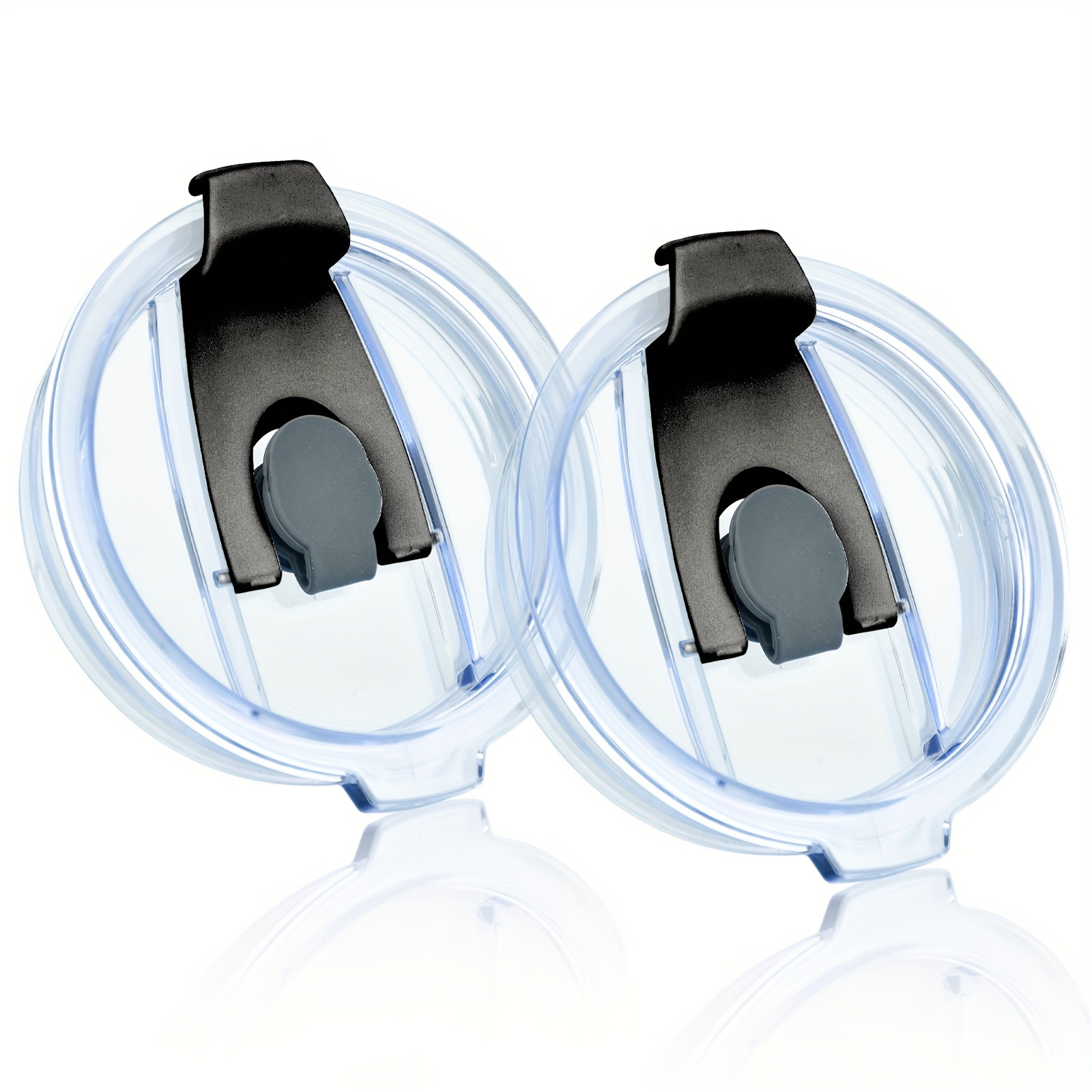 1pc/2pcs AS plastic material sealed leak-proof 2-use straw cover, can drink directly, can insert straw to drink, suitable for 40oz handle cup, 40 ice cup straw cover with thread, Best for Christmas - Image 5