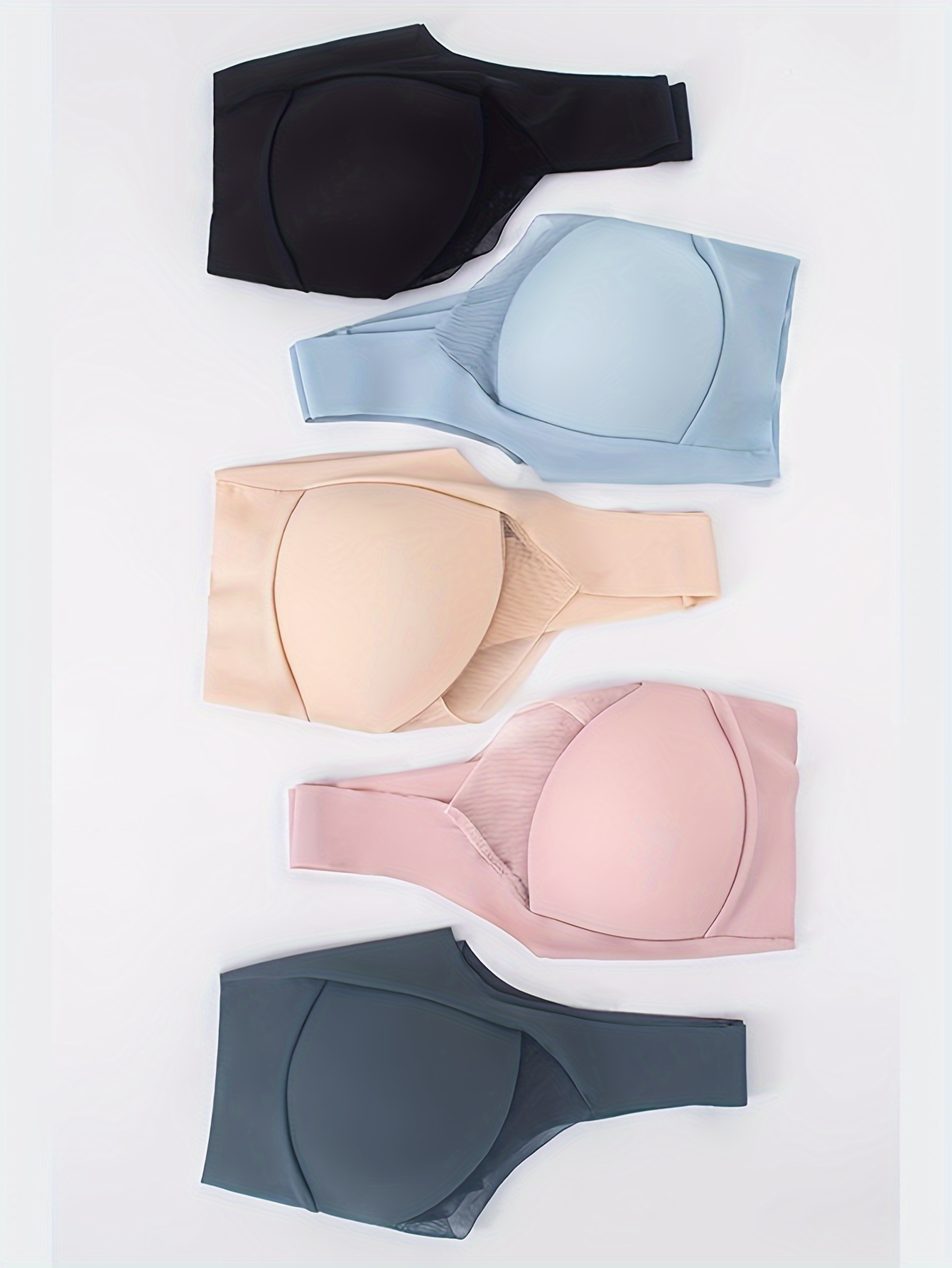 Solid Color Sexy No Steel Ring Women'S Underwear Comfortable Breathable Gathered Vest Bra Underwear