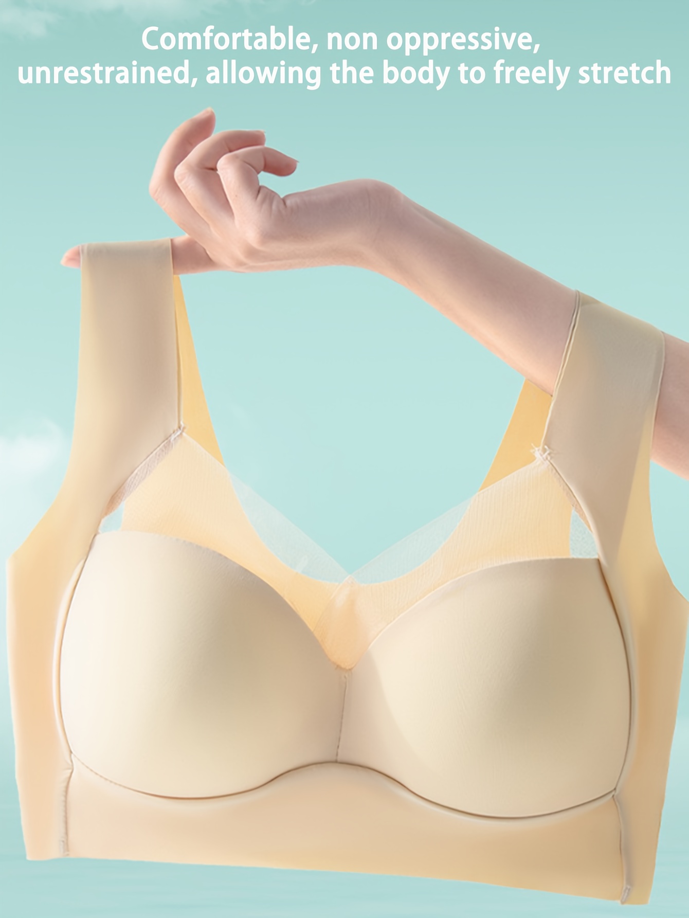 Solid Color Sexy No Steel Ring Women'S Underwear Comfortable Breathable Gathered Vest Bra Underwear