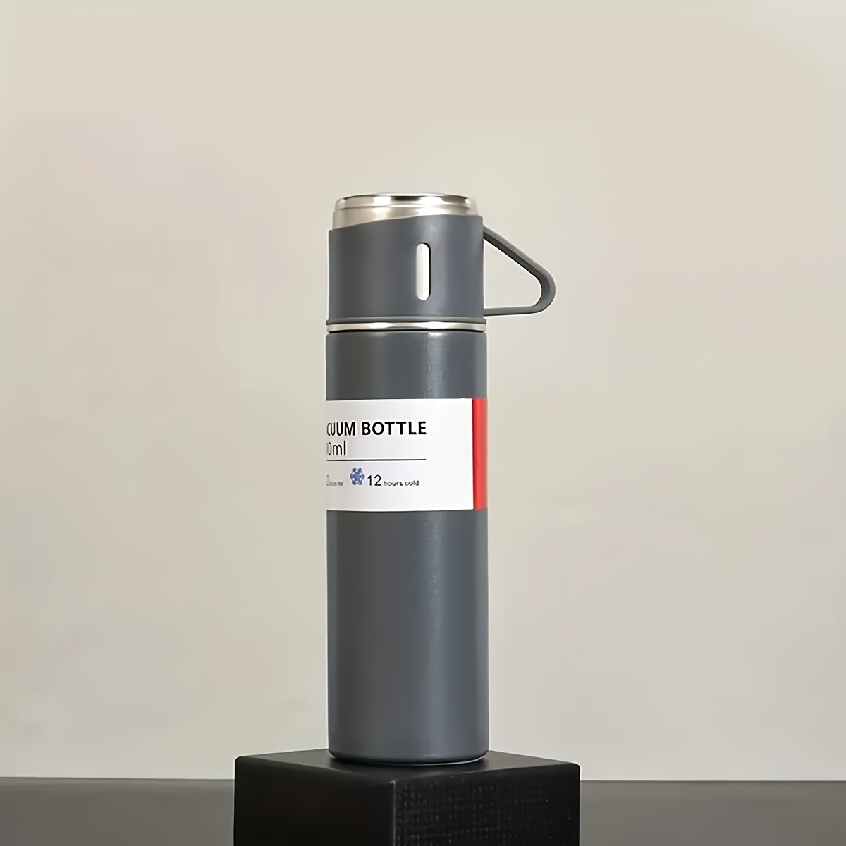 1pc 500ml/16.9oz Stainless Steel Insulation Water Cup With/Without 2Cup Lids, Double Layered Leakproof Water Bottle, Suitable ForMountaineering, Cycling, Camping, Birthday Gifts