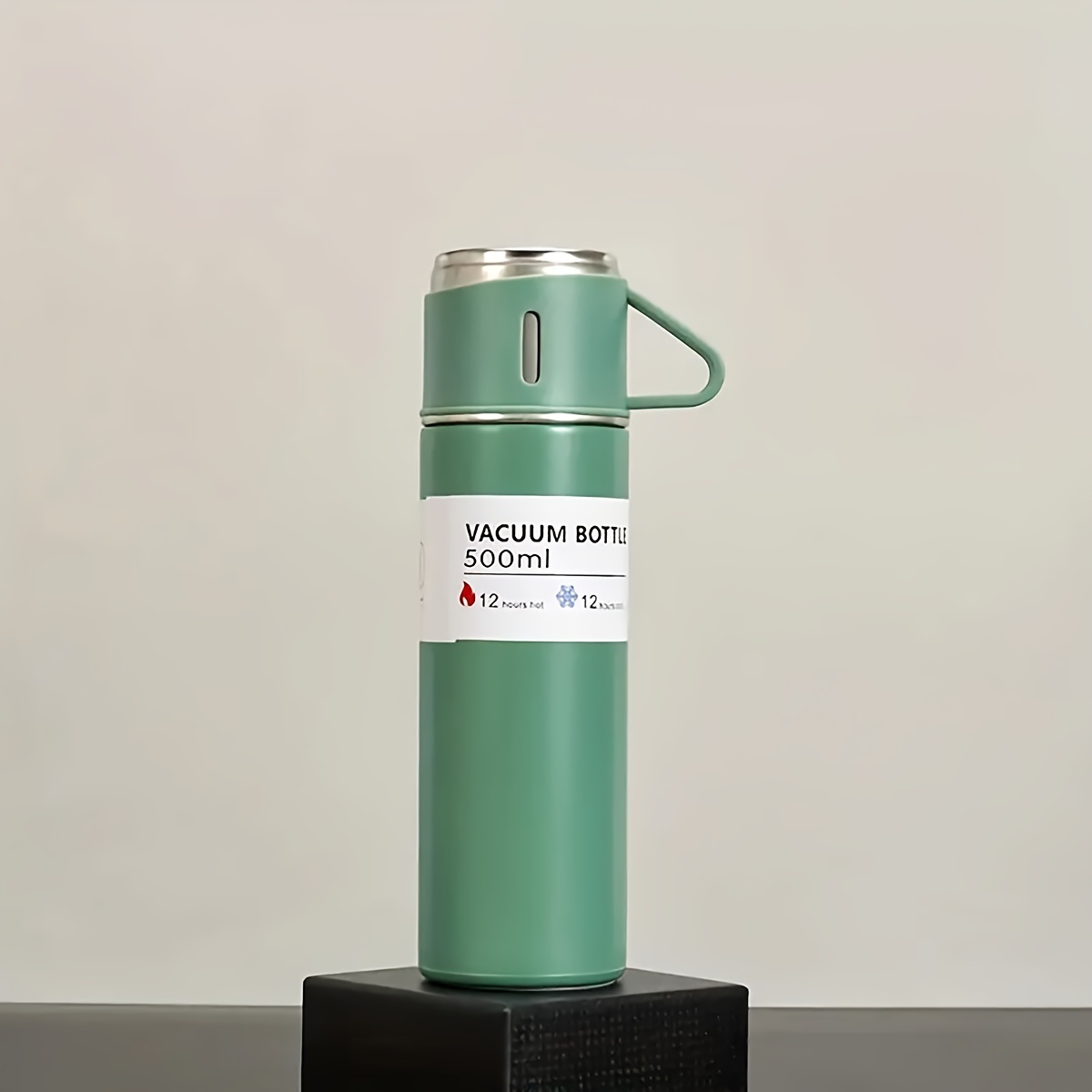 1pc 500ml/16.9oz Stainless Steel Insulation Water Cup With/Without 2Cup Lids, Double Layered Leakproof Water Bottle, Suitable ForMountaineering, Cycling, Camping, Birthday Gifts