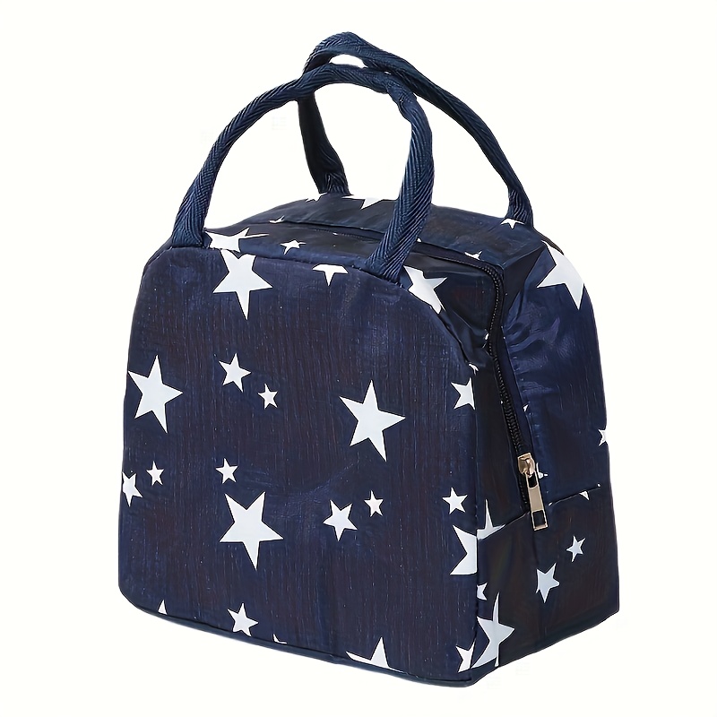 Festive Cactus & Llama Insulated Lunch Bag - Durable Aluminum Foil, Thick for Hot/Cold Food, Square Polyethylene Meal Tote with Gray Handles, Perfect for Office Workers,