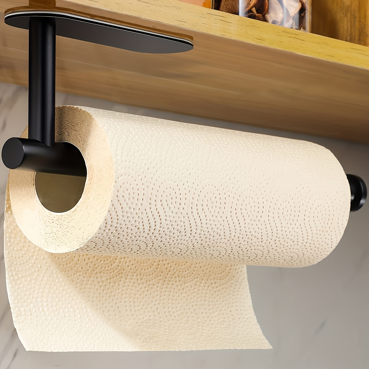 Self Adhesive Paper Towel Holder Under Cabinet For Kitchen, Paper Towel Roll Holder Wall Mount