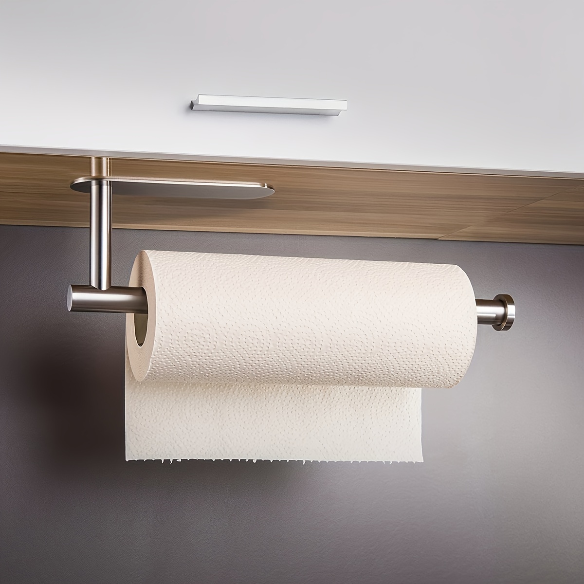 Self Adhesive Paper Towel Holder Under Cabinet For Kitchen, Paper Towel Roll Holder Wall Mount