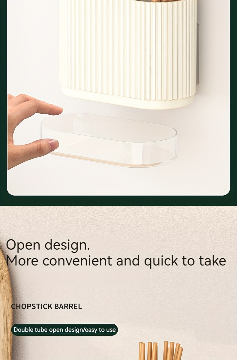 1pc Utensil Holder, Countertop Knife & Fork Storage Drain Box, Multifunctional Plastic Rectangular Drainage Fridge Box, For Spatula, Spoon, Knife, Chopsticks And Fork, Household Storage Supplies