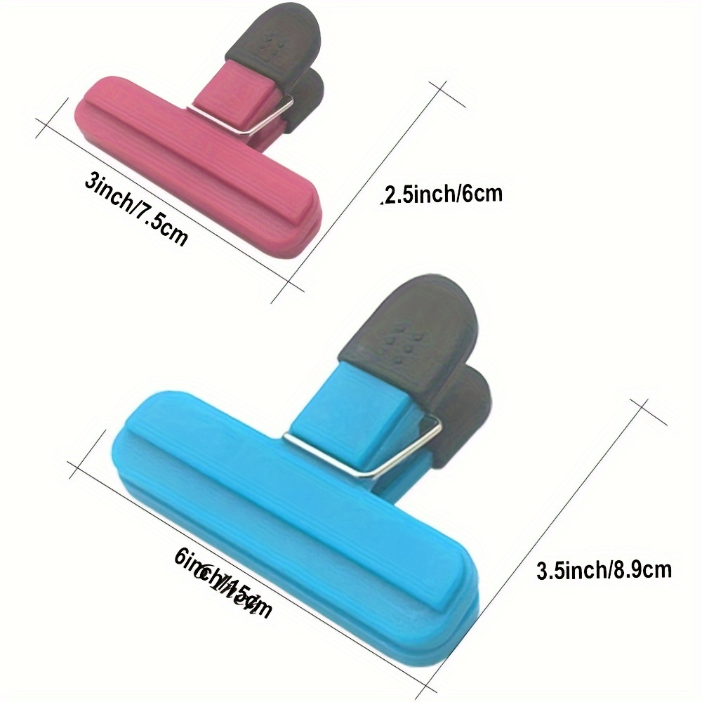 3/6pcs Large Chip Bag Clips - Assorted Sizes, Heavy Seal Grip, Food Bag Clips for Kitchen Organization, Plastic Material, Assorted Sizes, Food Bag Clip