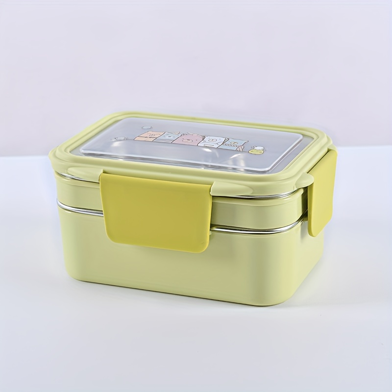 1pc Programmable Stainless Steel Lunch Box with Grids, Leakproof Bento Container, Dishwasher Safe, Rectangle Food Storage for Office, School, Canteen, Home Kitchen - No Electricity Needed,Back to School - Image 5