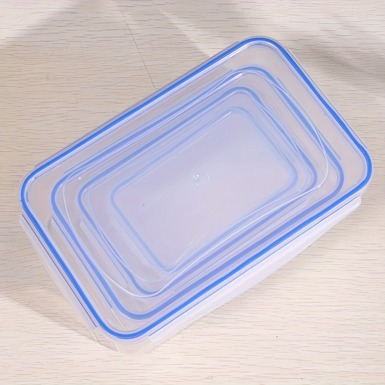 1pc, Transparent Food Storage Box, Plastic Storage Box, Moisture-proof Grain Storage Box, Large Storage Containers, Kitchen Refrigerator Storage Box, Food Airtight Container, Thickened Food Sealing Box, Microwave Safe, Home Kitchen Accessories