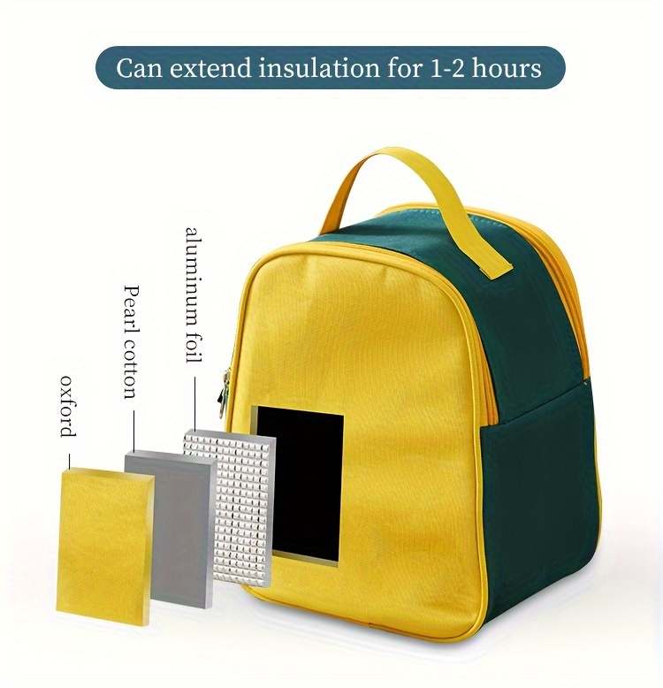 1 set of stainless steel reusable lunch box with lunch bag and utensils, large capacity portable thermos container suitable for school, picnics, camping, students, workers, and kitchen use,back to school