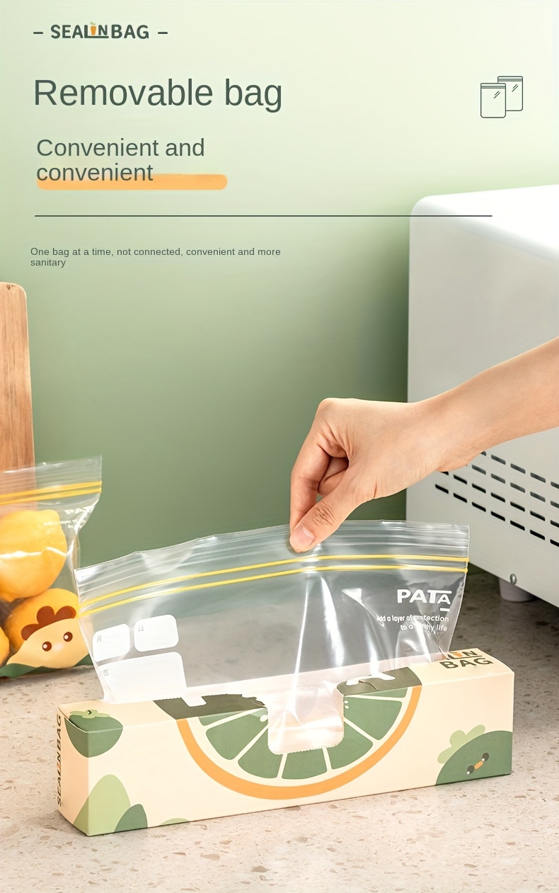 15/20/30pcs Cartoon Pattern Reusable Storage Zipper Bag, Sub-Packaging Bag, Fresh-keeping Bag, Anti-odor Leak-Proof Freezer Bag For Fruits, Vegetables, Grains, Home Kitchen Supplies